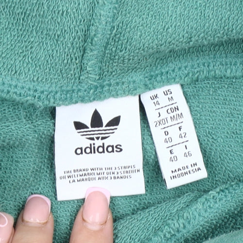 Adidas Women's Green Hoodie Size 14