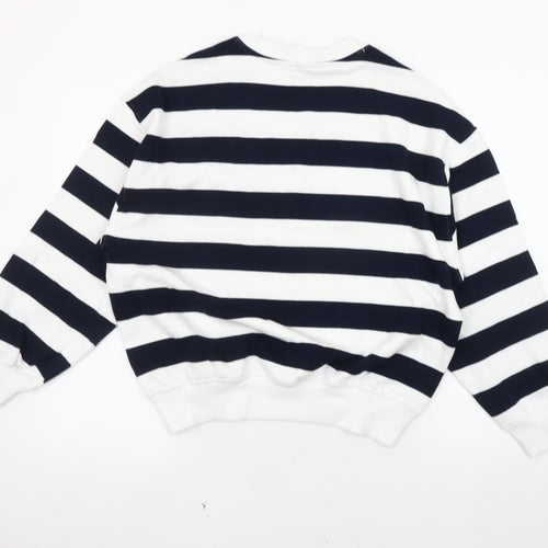Marks and Spencer Men's XS Black Striped Sweatshirt