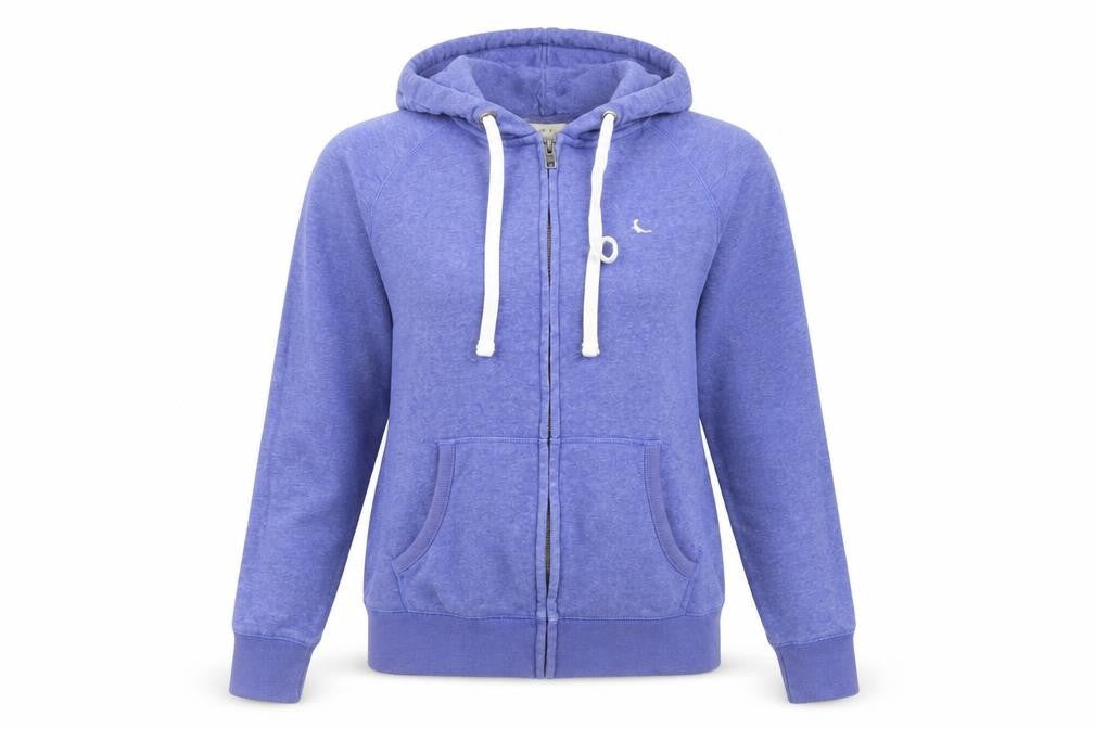 Front view of Jack Wills Women's Blue Mid-Length Basic Jacket, size 12