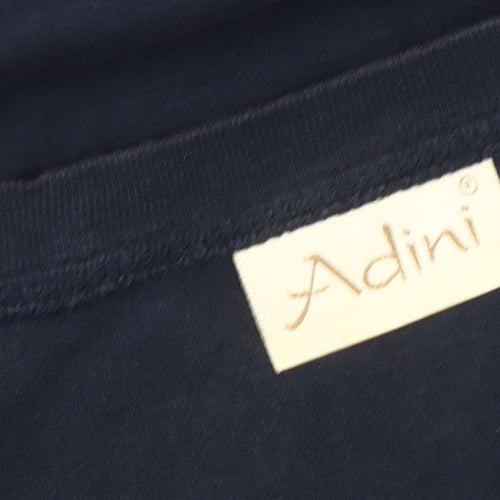 Adini Women's Blue V-Neck Long Sleeve Blouse
