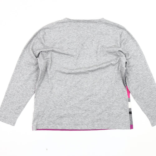 Bassini Women's Grey Colourblock Long Sleeve T-Shirt XL