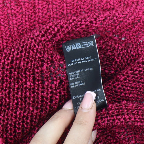 Marks and Spencer Women's Red Pullover Jumper Size 14