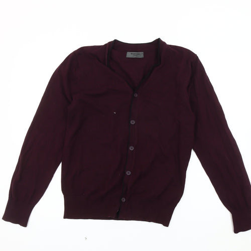 Burton Men's Purple Cardigan, Size S, Casual Knitwear