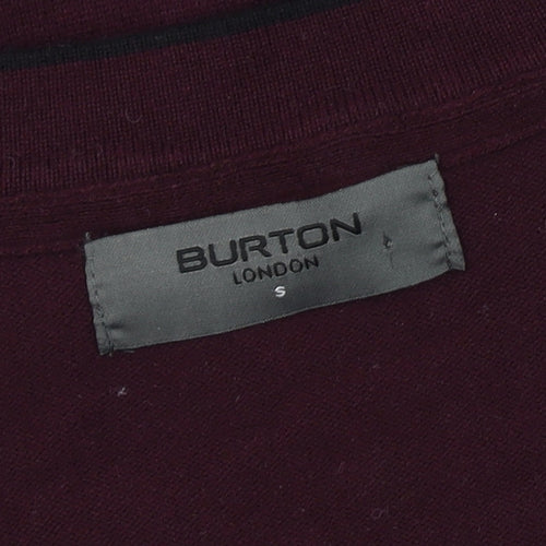 Burton Men's Purple Cardigan, Size S, Casual Knitwear