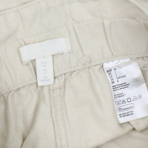 H&M Women’s Beige Cargo Skirt Size 6