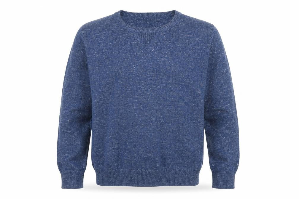 Front view of Gap Men's Blue Cotton Crew Neck jumper -, size L