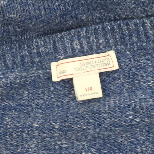 Gap Men's Blue Cotton Crew Neck Pullover Jumper - Size L