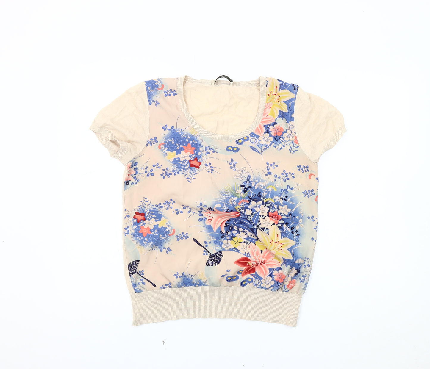 Oasis Women's Multicoloured Floral Pullover Knit Jumper M