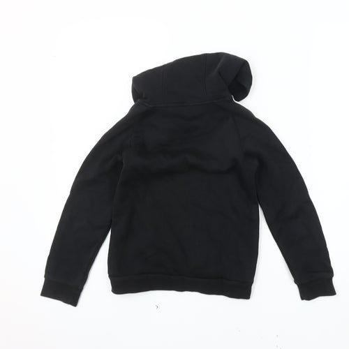 Adidas Boys Black Pullover Hoodie, XS, Logo Accent