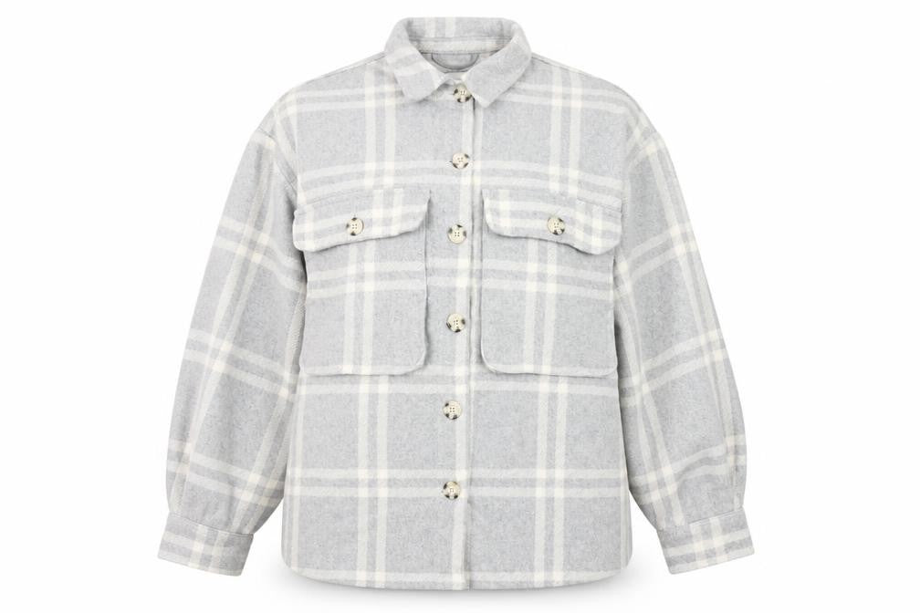 Pull&Bear Women's Grey Plaid Jacket Size S UK