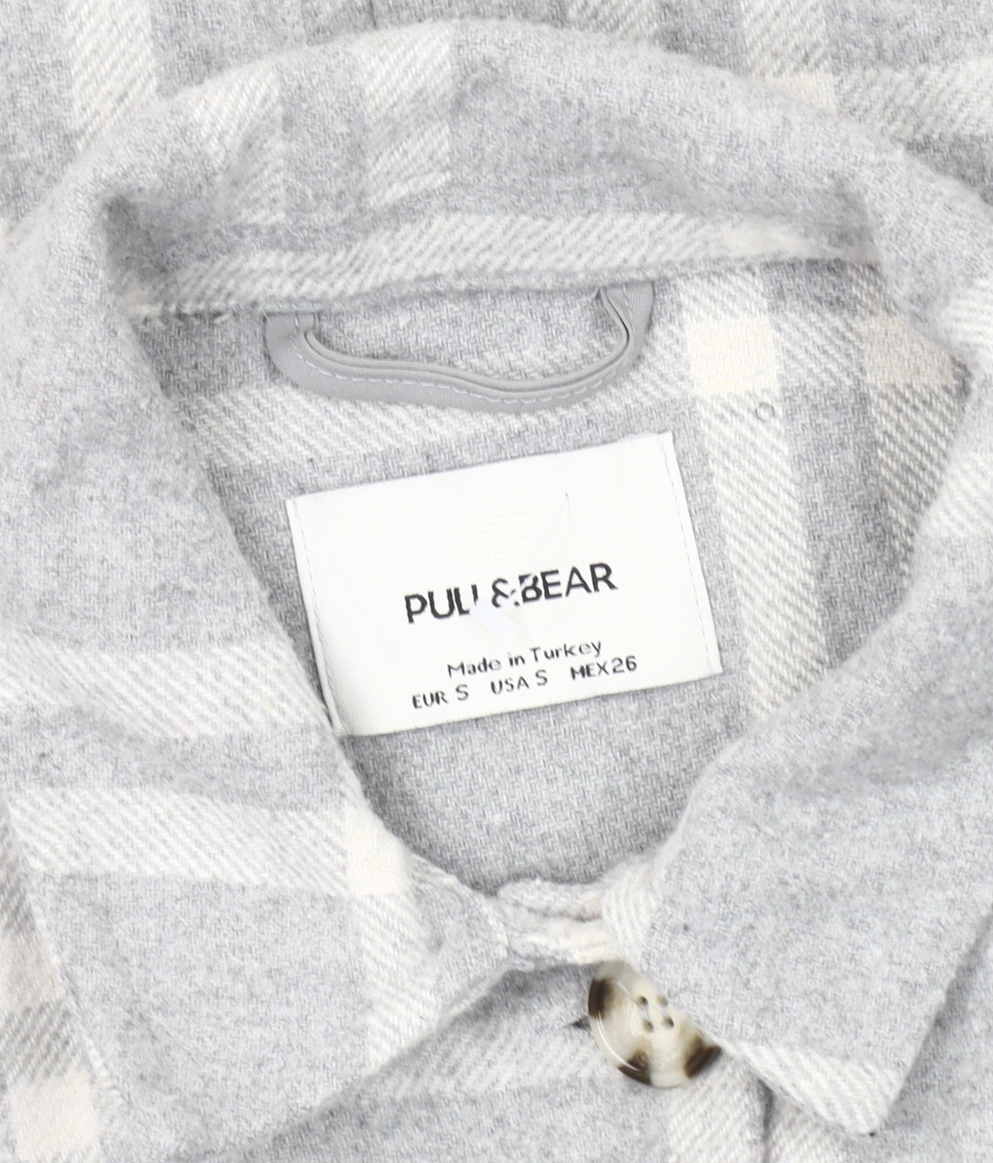 Pull&Bear Women's Grey Plaid Jacket Size S UK