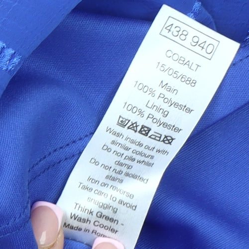 M&Co Women's Blue Cropped Blouse Size 24