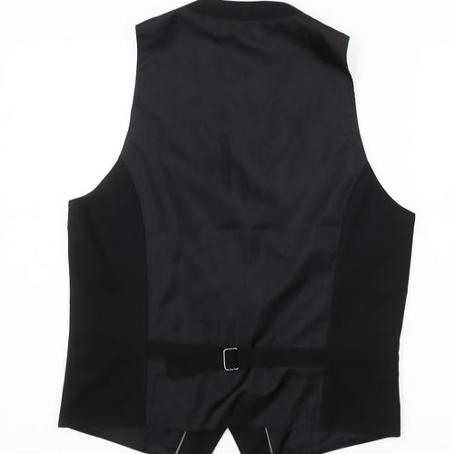 H&M Men's Black Suit Waistcoat Size 40R Formal