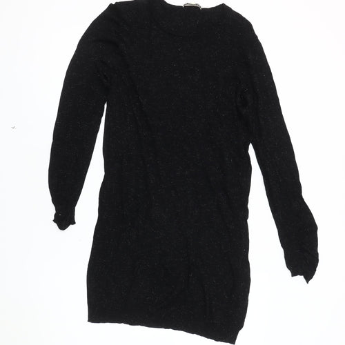 Whistles Black Knit Dress - UK 8, Long Sleeve, Women