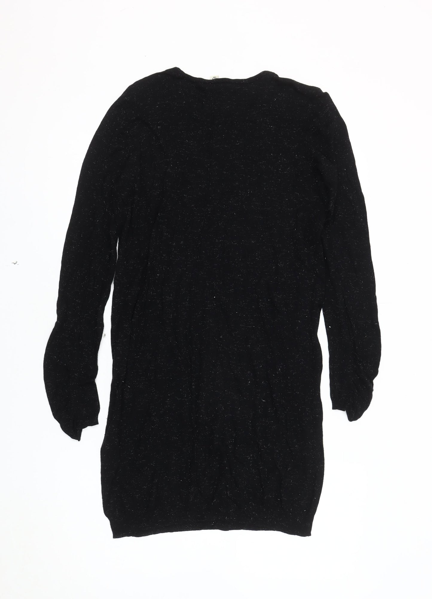 Whistles Black Knit Dress - UK 8, Long Sleeve, Women