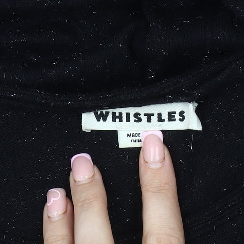 Whistles Black Knit Dress - UK 8, Long Sleeve, Women