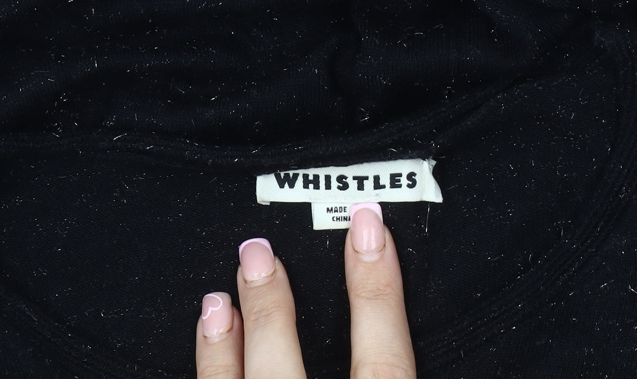 Whistles Black Knit Dress - UK 8, Long Sleeve, Women