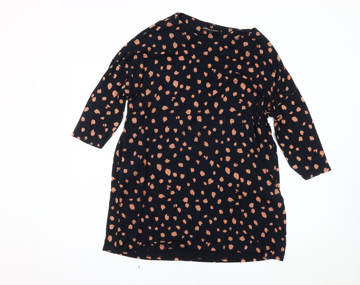 Capsule Women's Multicoloured Animal Print Shift Dress Size 12-14