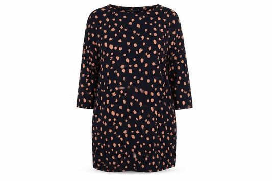 Front view of Capsule Women's Multicoloured Animal Print Shift Dress, size 12-14