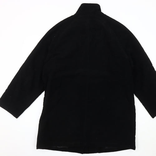 Marks and Spencer Women’s Black Coat Size 14 Zip Toggle