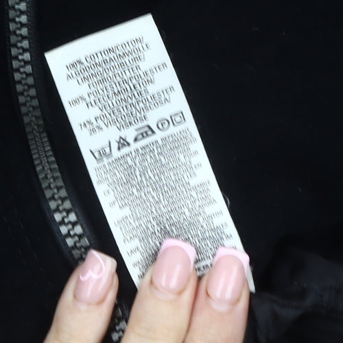 Marks and Spencer Women’s Black Coat Size 14 Zip Toggle