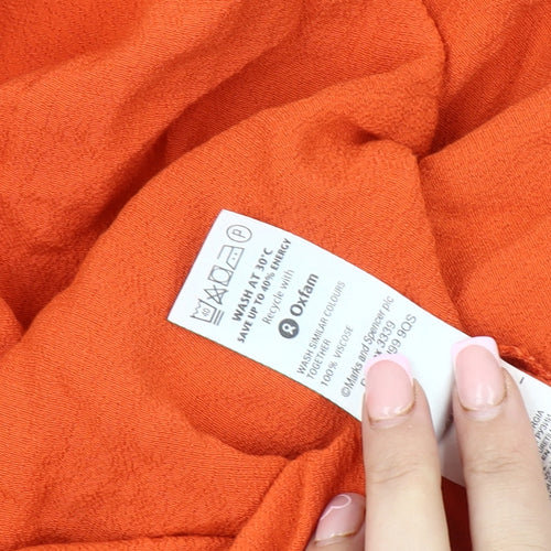 Marks and Spencer Women's Orange Dress, Size 8