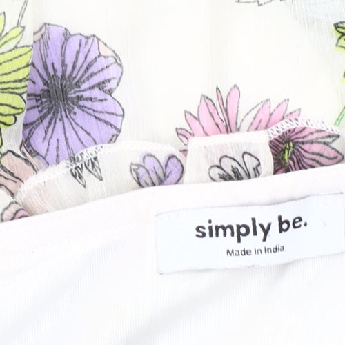 Simply Be Women's Multicoloured Floral Dress Size 32
