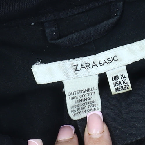 Zara Basic Women's Black XL Parka Jacket