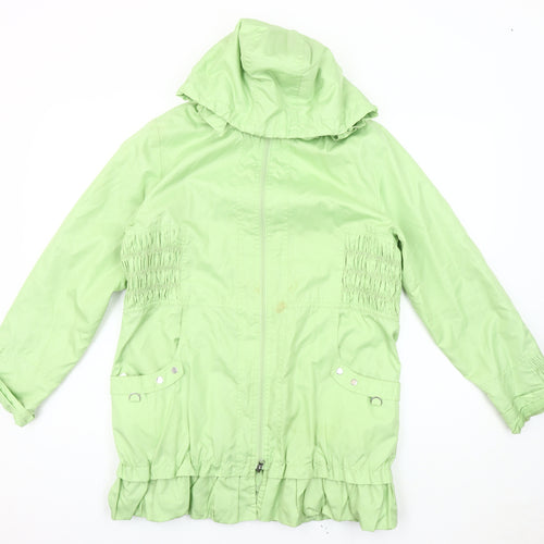TAGG Women's Green Hooded Rain Coat Size 10