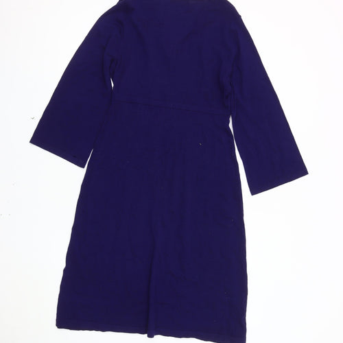 Boden Women's Blue V-Neck Sequin Dress Size 12