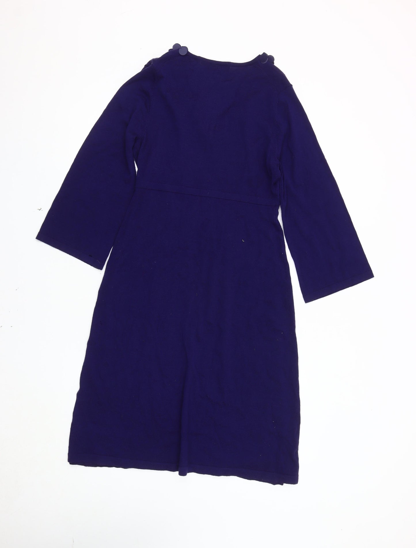 Boden Women's Blue V-Neck Sequin Dress Size 12