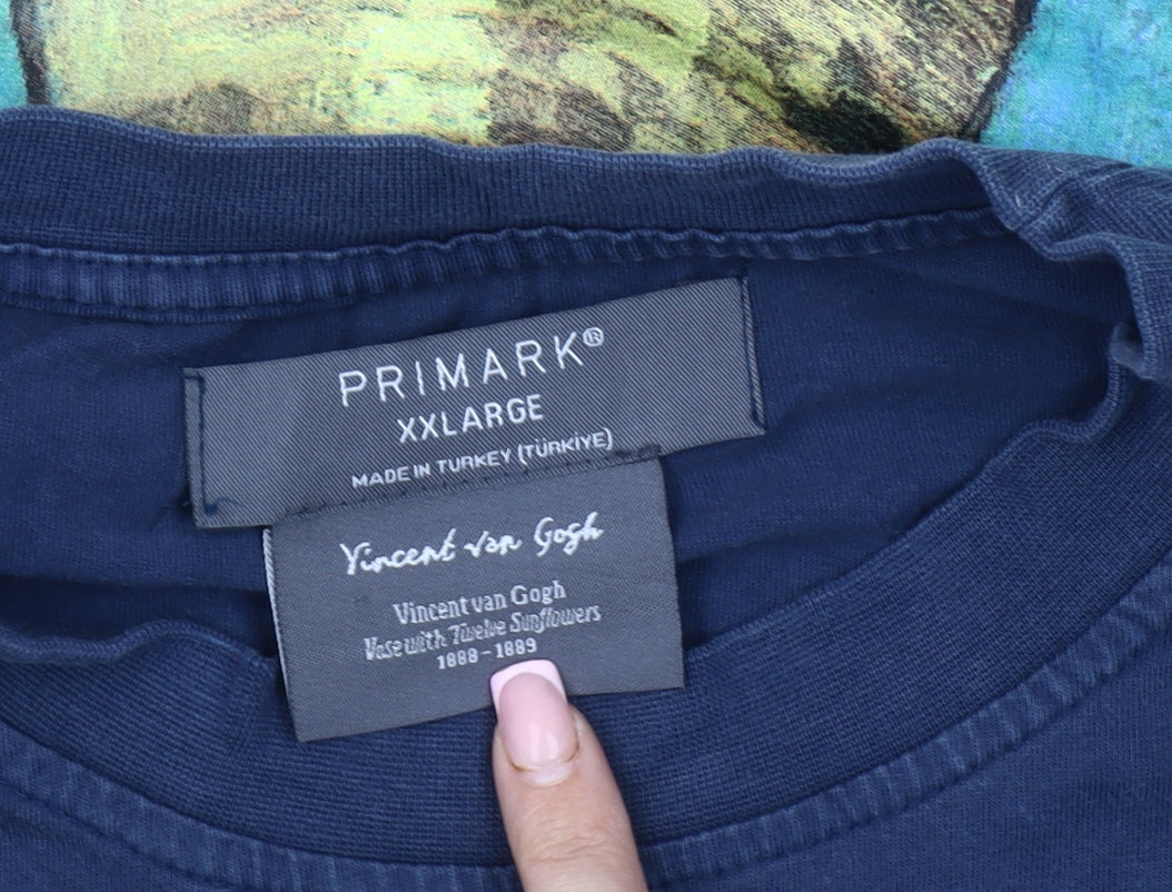 Primark Men's Blue 2XL Vincent van Gogh T-Shirt