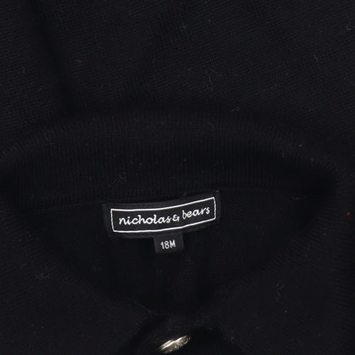 Nicholas & Bears Unisex Black Wool Jumper 18-24 Months