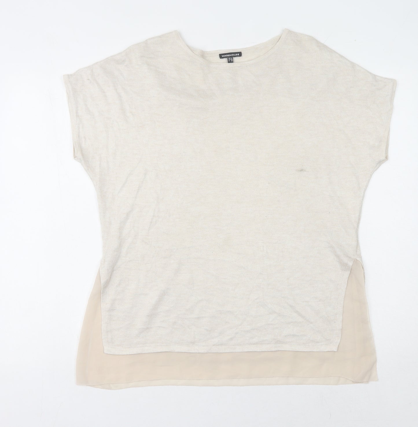 Warehouse Women's Beige Sleeveless Jumper Size 12