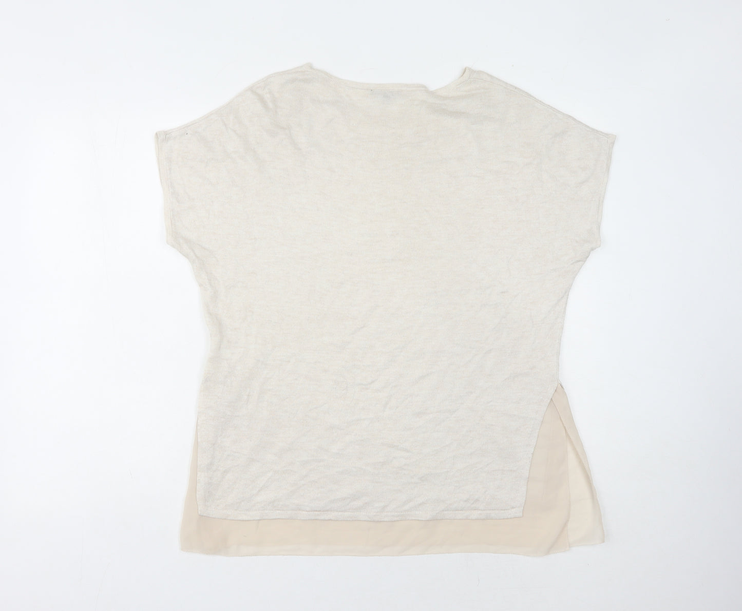 Warehouse Women's Beige Sleeveless Jumper Size 12