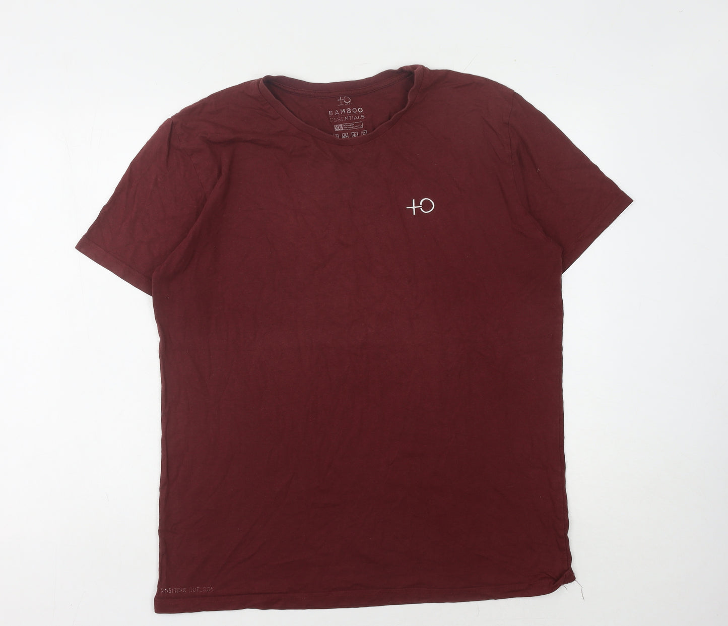 Positive Outlook Men’s Red Bamboo Cotton T-Shirt, M