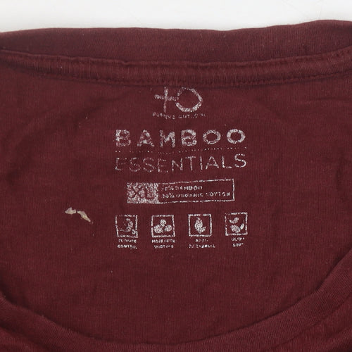 Positive Outlook Men’s Red Bamboo Cotton T-Shirt, M
