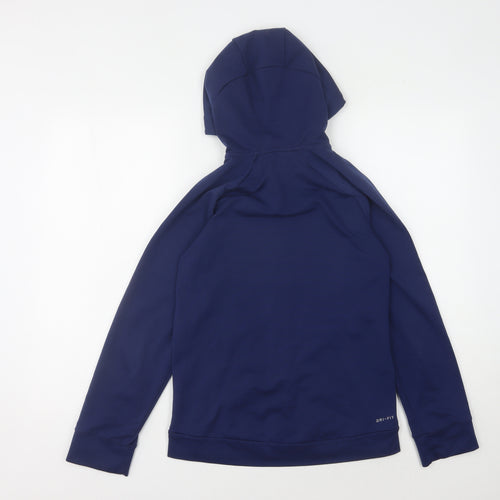 Nike Boys Blue Full Zip Hoodie, Size L, Activewear Essential
