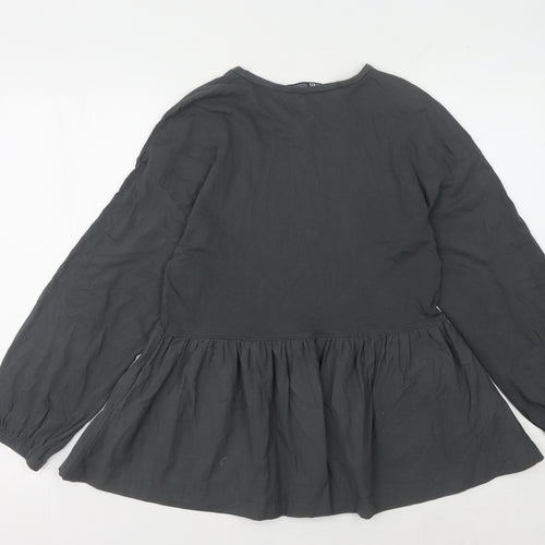 Zara Women's Black Long Sleeve Top M