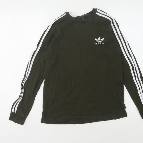Adidas Kids Green Jersey T-Shirt - Long Sleeve, 12-13 Years