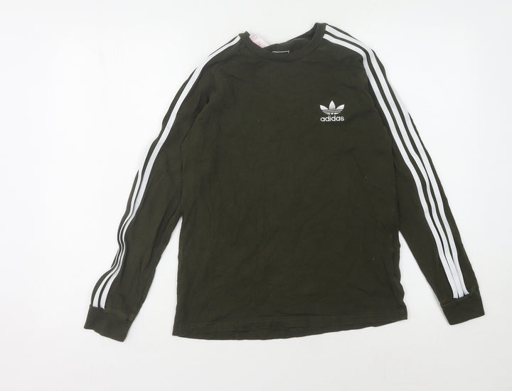 Adidas Kids Green Jersey T-Shirt - Long Sleeve, 12-13 Years