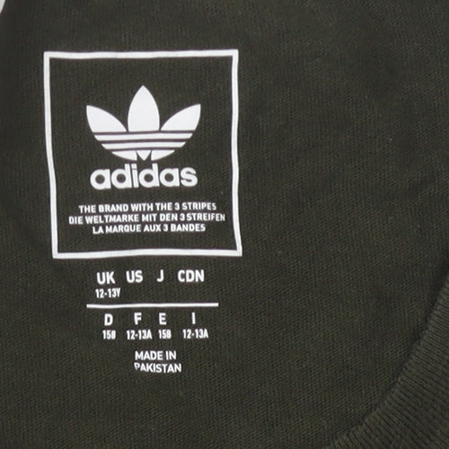 Adidas Kids Green Jersey T-Shirt - Long Sleeve, 12-13 Years