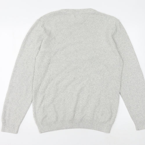 Marks and Spencer Men's Grey Cable-Knit XL Pullover