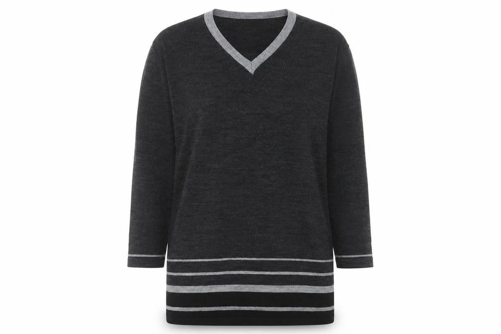 C&A Women's Grey V-Neck Pullover Jumper Size 14