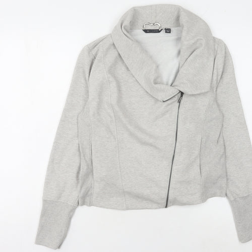 H by Halston Grey Women's Zip Sweatshirt Size 18