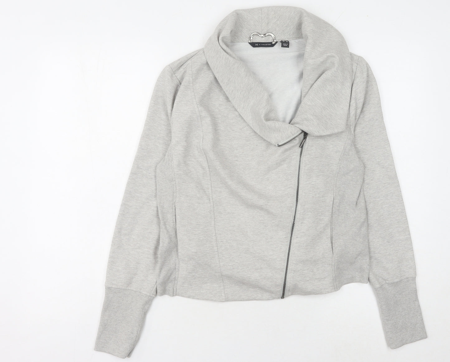 H by Halston Grey Women's Zip Sweatshirt Size 18