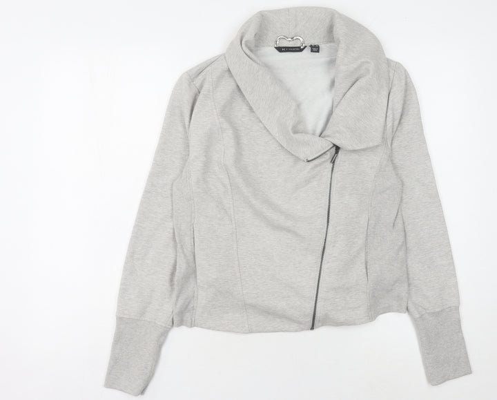H by Halston Grey Women's Zip Sweatshirt Size 18