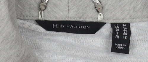 H by Halston Grey Women's Zip Sweatshirt Size 18