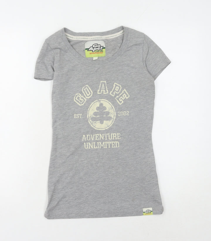 Go Ape Grey Women's Small Adventure T-Shirt
