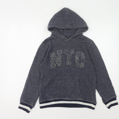 Zara Boys Blue Pullover Hoodie 11-12 Years - Casual City Style